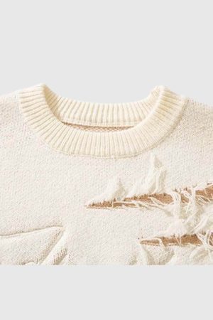 Style Core Aesthetics, New Style Trends Distressed Knit Pullover Sweater
