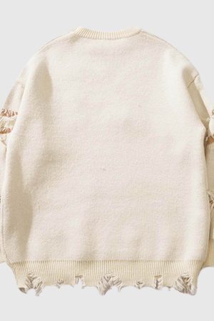 Style Core Aesthetics, New Style Trends Distressed Knit Pullover Sweater