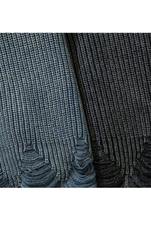 Style Core Aesthetics, New Style Trends Distressed & Ripped Turndown Collar Cropped Sweater