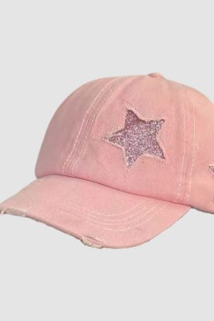 Style Core Aesthetics, New Style Trends Distressed Star Baseball Cap