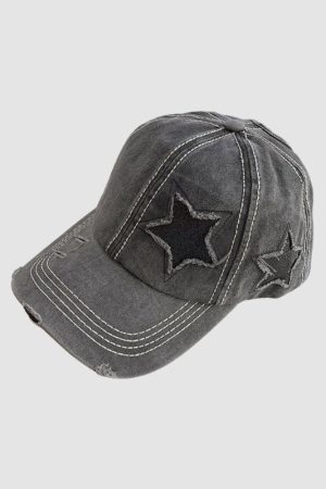 Style Core Aesthetics, New Style Trends Distressed Star Baseball Cap