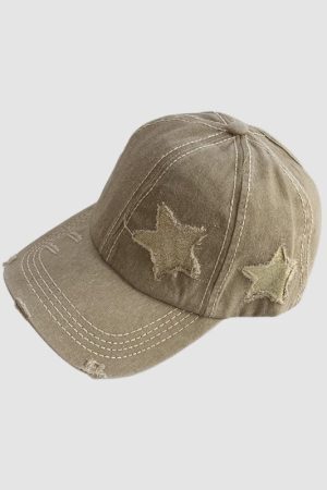 Style Core Aesthetics, New Style Trends Distressed Star Baseball Cap