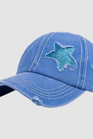 Style Core Aesthetics, New Style Trends Distressed Star Baseball Cap