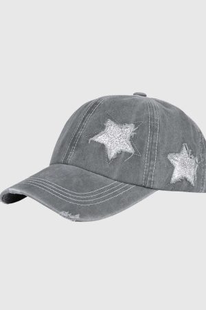 Style Core Aesthetics, New Style Trends Distressed Star Baseball Cap