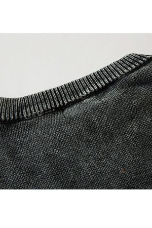 Style Core Aesthetics, New Style Trends Distressed Star Print Cropped Sweater