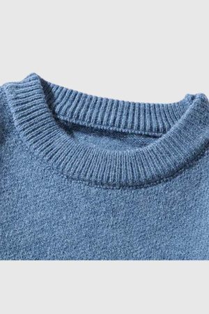 Style Core Aesthetics, New Style Trends Dog Graphic Two-Tone Knit Sweater