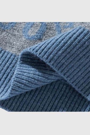 Style Core Aesthetics, New Style Trends Dog Graphic Two-Tone Sweater