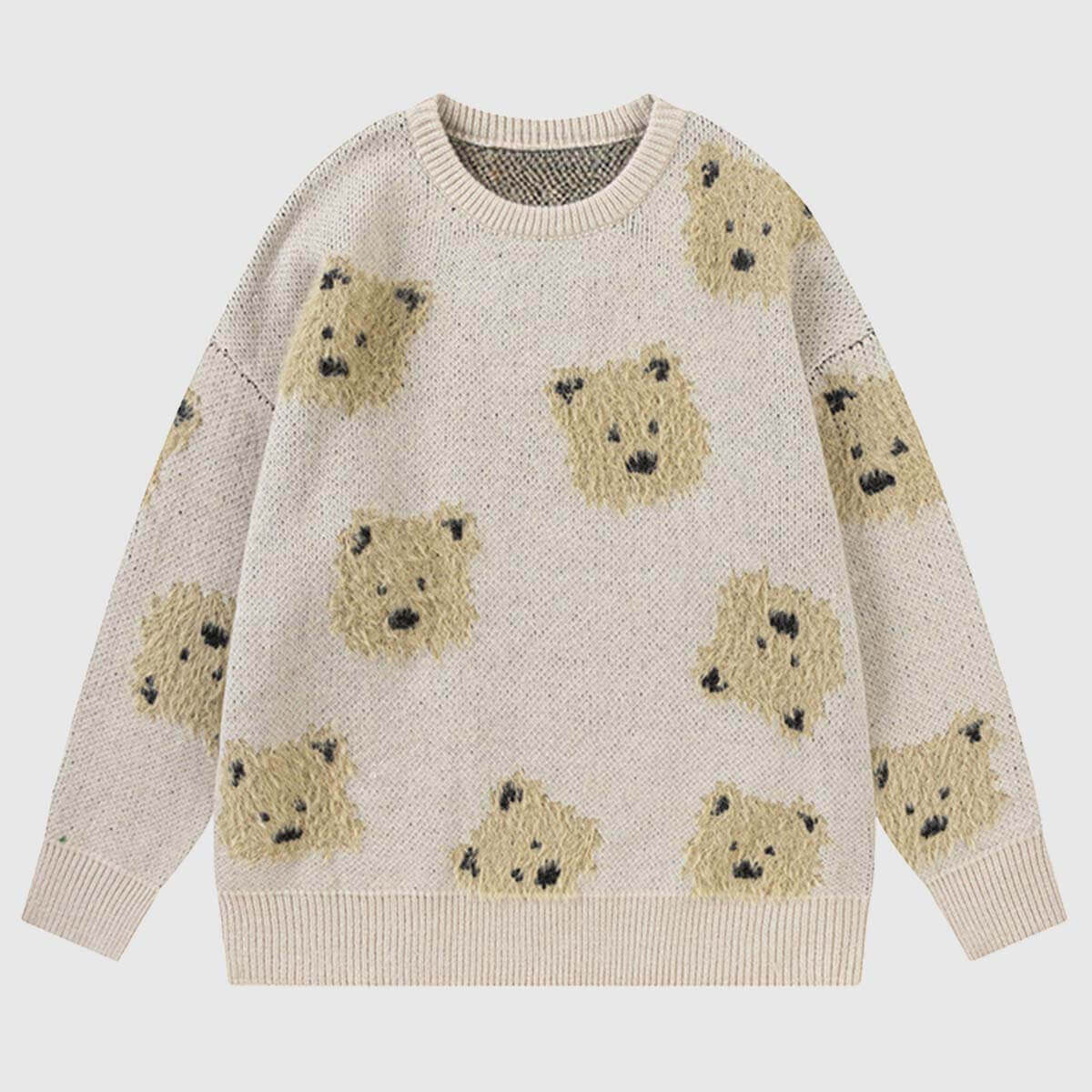 Style Core Aesthetics, New Style Trends Dog Pattern Knit Sweater Style Core Aesthetics, New Style Trends Dog Pattern Knit Sweater