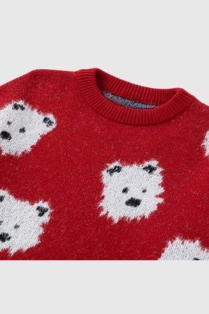 Style Core Aesthetics, New Style Trends Dog Pattern Knit Sweater