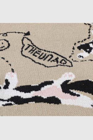 Style Core Aesthetics, New Style Trends Dog Pattern Knit Sweater