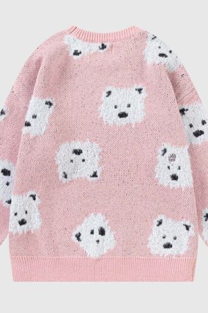 Style Core Aesthetics, New Style Trends Dog Pattern Knit Sweater