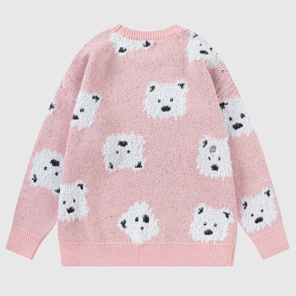 Style Core Aesthetics, New Style Trends Dog Pattern Knit Sweater Style Core Aesthetics, New Style Trends Dog Pattern Knit Sweater