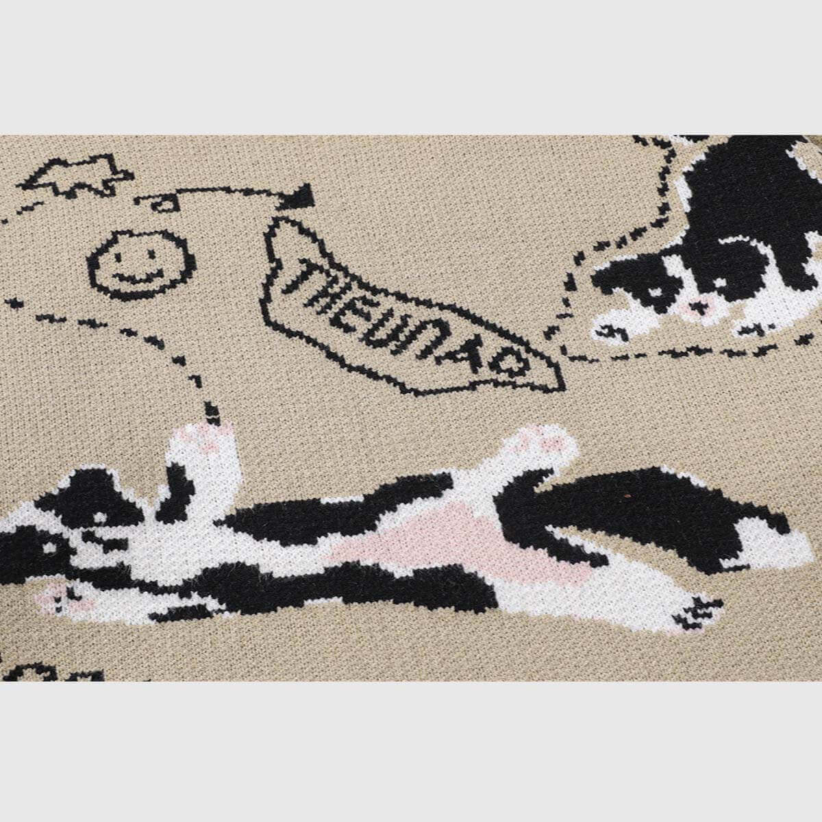 Style Core Aesthetics, New Style Trends Dog Pattern Oversized Knit Sweater Style Core Aesthetics, New Style Trends Dog Pattern Oversized Knit Sweater