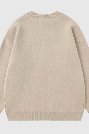 Style Core Aesthetics, New Style Trends Dog Pattern Oversized Knit Sweater