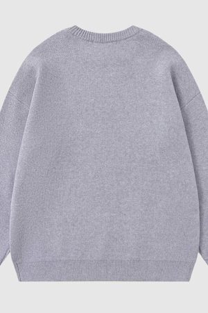 Style Core Aesthetics, New Style Trends Dog Pattern Oversized Knit Sweater