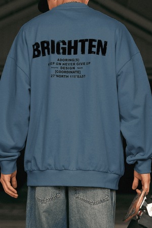 Style Core Aesthetics, New Style Trends Double Letter Print Sweatshirt