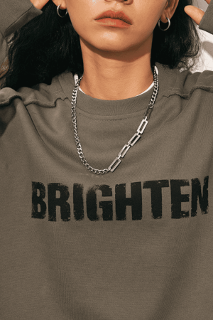 Style Core Aesthetics, New Style Trends Double Letter Print Sweatshirt