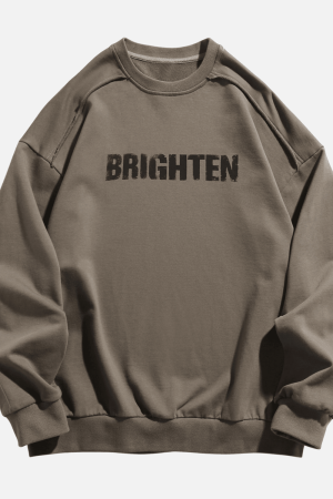 Style Core Aesthetics, New Style Trends Double Letter Print Sweatshirt