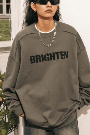 Style Core Aesthetics, New Style Trends Double Letter Print Sweatshirt