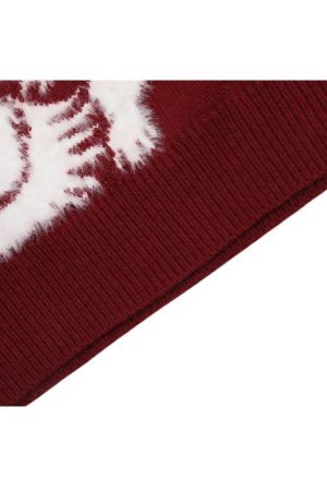 Style Core Aesthetics, New Style Trends Dragon Pattern Jacquard Letter Embroidered Sweater