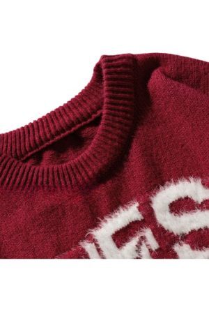 Style Core Aesthetics, New Style Trends Dragon-Themed Loose Knit Sweater