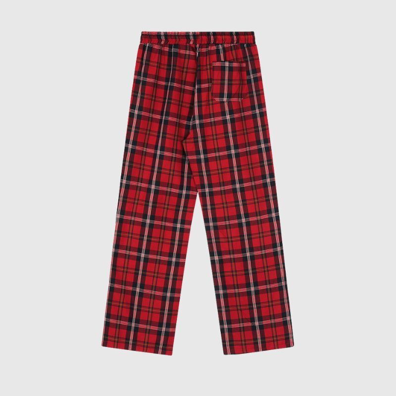 Style Core Aesthetics, New Style Trends Drawstring Plaid Casual Pants Style Core Aesthetics, New Style Trends Drawstring Plaid Casual Pants