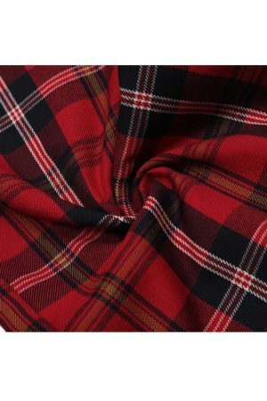 Style Core Aesthetics, New Style Trends Drawstring Plaid Casual Pants