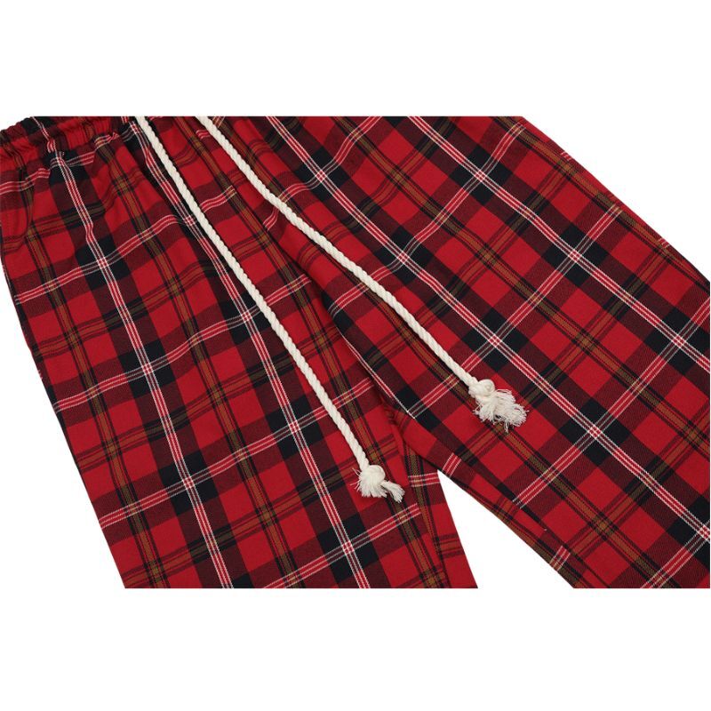 Style Core Aesthetics, New Style Trends Drawstring Plaid Casual Pants Style Core Aesthetics, New Style Trends Drawstring Plaid Casual Pants