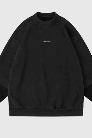 Style Core Aesthetics, New Style Trends Dual-Layered Crewneck Sweatshirt