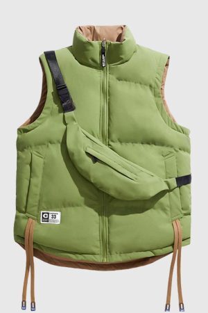Style Core Aesthetics, New Style Trends Dual-Wear Puffer Vest With Bags