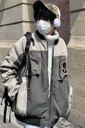 Style Core Aesthetics, New Style Trends Embroidered Aviator Insulated Coat