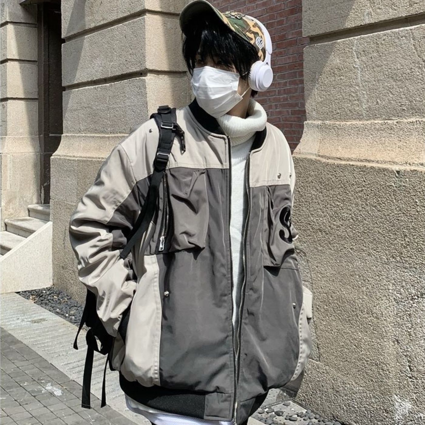 Style Core Aesthetics, New Style Trends Embroidered Aviator Insulated Coat Style Core Aesthetics, New Style Trends Embroidered Aviator Insulated Coat