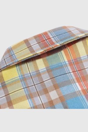 Style Core Aesthetics, New Style Trends Embroidered Bear Plaid Shirt