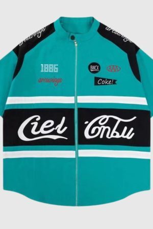 Style Core Aesthetics, New Style Trends Embroidered Biker Shirt