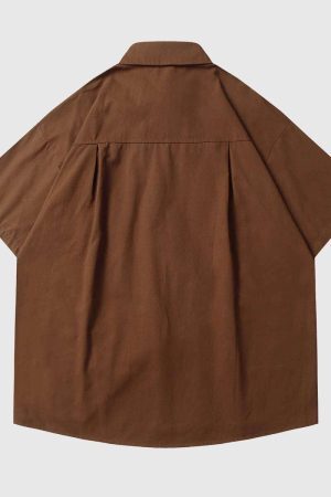 Style Core Aesthetics, New Style Trends Embroidered Cat Cotton Shirt