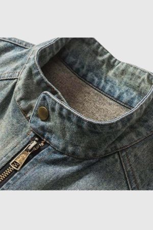 Style Core Aesthetics, New Style Trends Embroidered Denim Jacket