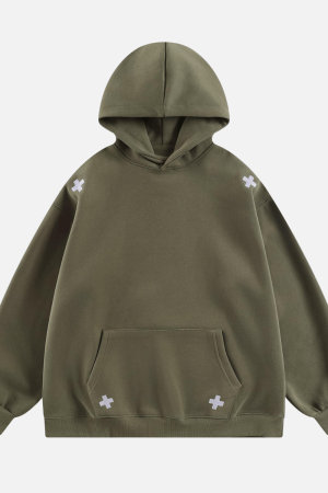 Style Core Aesthetics, New Style Trends Embroidered Letter Patch Sweatshirt