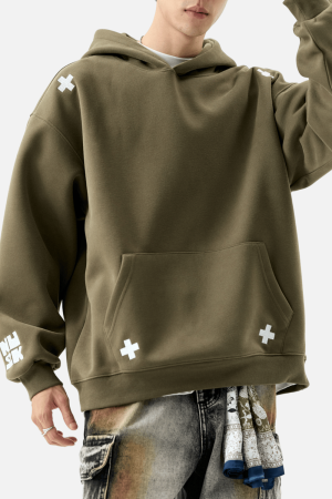 Style Core Aesthetics, New Style Trends Embroidered Letter Patch Sweatshirt