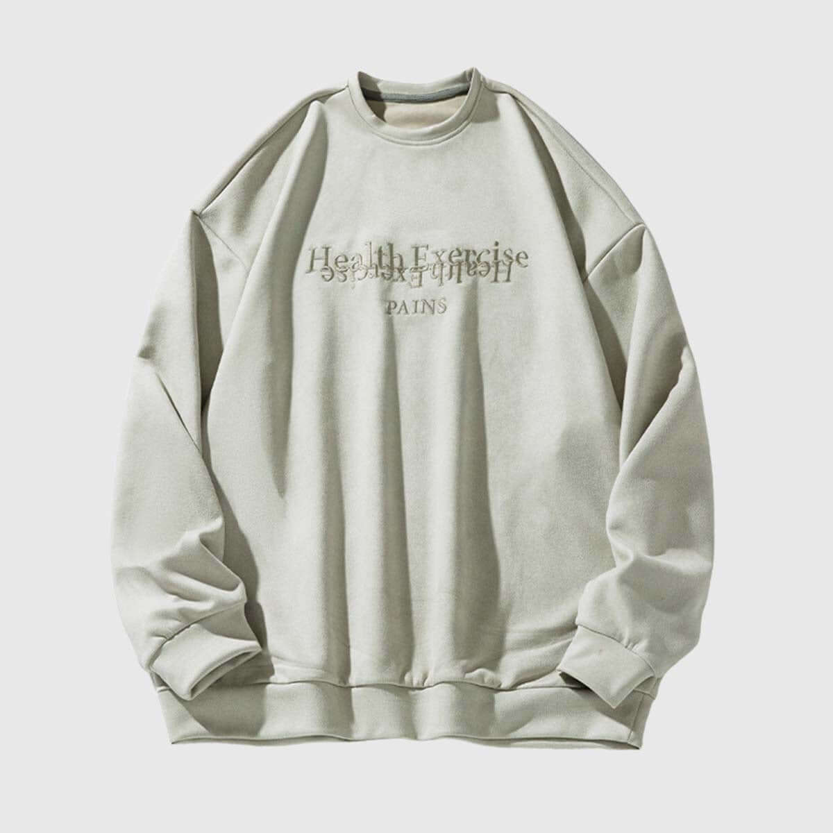 Style Core Aesthetics, New Style Trends Embroidered Oversized Sweatshirt
