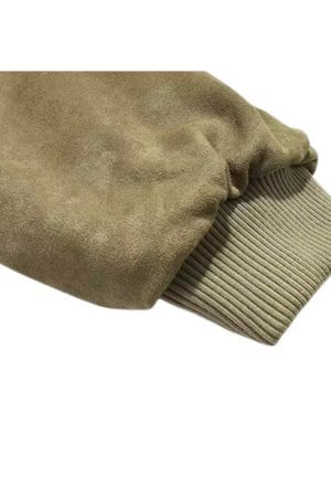 Style Core Aesthetics, New Style Trends Embroidered Suede Baseball Jacket