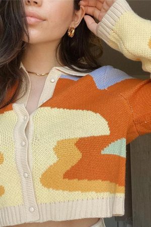 Style Core Aesthetics, New Style Trends Embroidery Cropped Cardigan