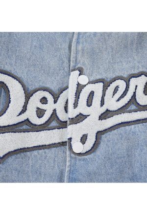 Style Core Aesthetics, New Style Trends Embroidery Patchwork Denim Baseball Jacket