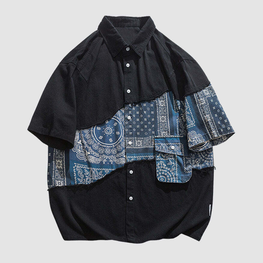 Style Core Aesthetics, New Style Trends Ethnic Cotton Contrast Shirts