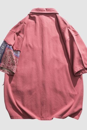 Style Core Aesthetics, New Style Trends Ethnic Cotton Contrast Shirts