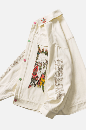 Style Core Aesthetics, New Style Trends Ethnic Floral Patchwork Jacket