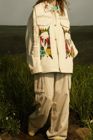 Style Core Aesthetics, New Style Trends Ethnic Floral Patchwork Jacket