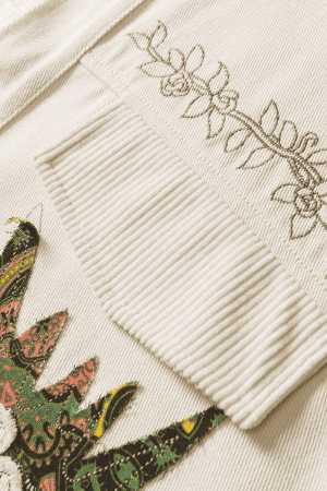 Style Core Aesthetics, New Style Trends Ethnic Floral Patchwork Jacket