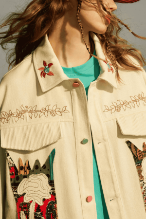 Style Core Aesthetics, New Style Trends Ethnic Floral Patchwork Jacket