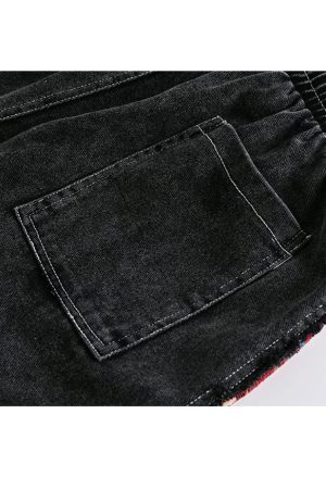 Style Core Aesthetics, New Style Trends Ethnic Patchwork Drawstring Shorts