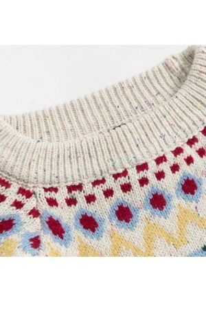 Style Core Aesthetics, New Style Trends Ethnic Style Rabbit Pattern Sweater